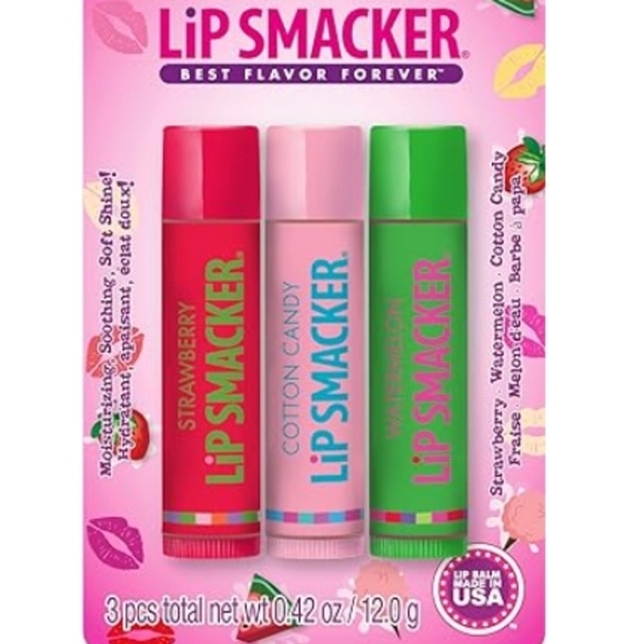 Lip Smackers Lip Balm Strawberry, Watermelon, Cotton Candy - Picture 2 of 4
